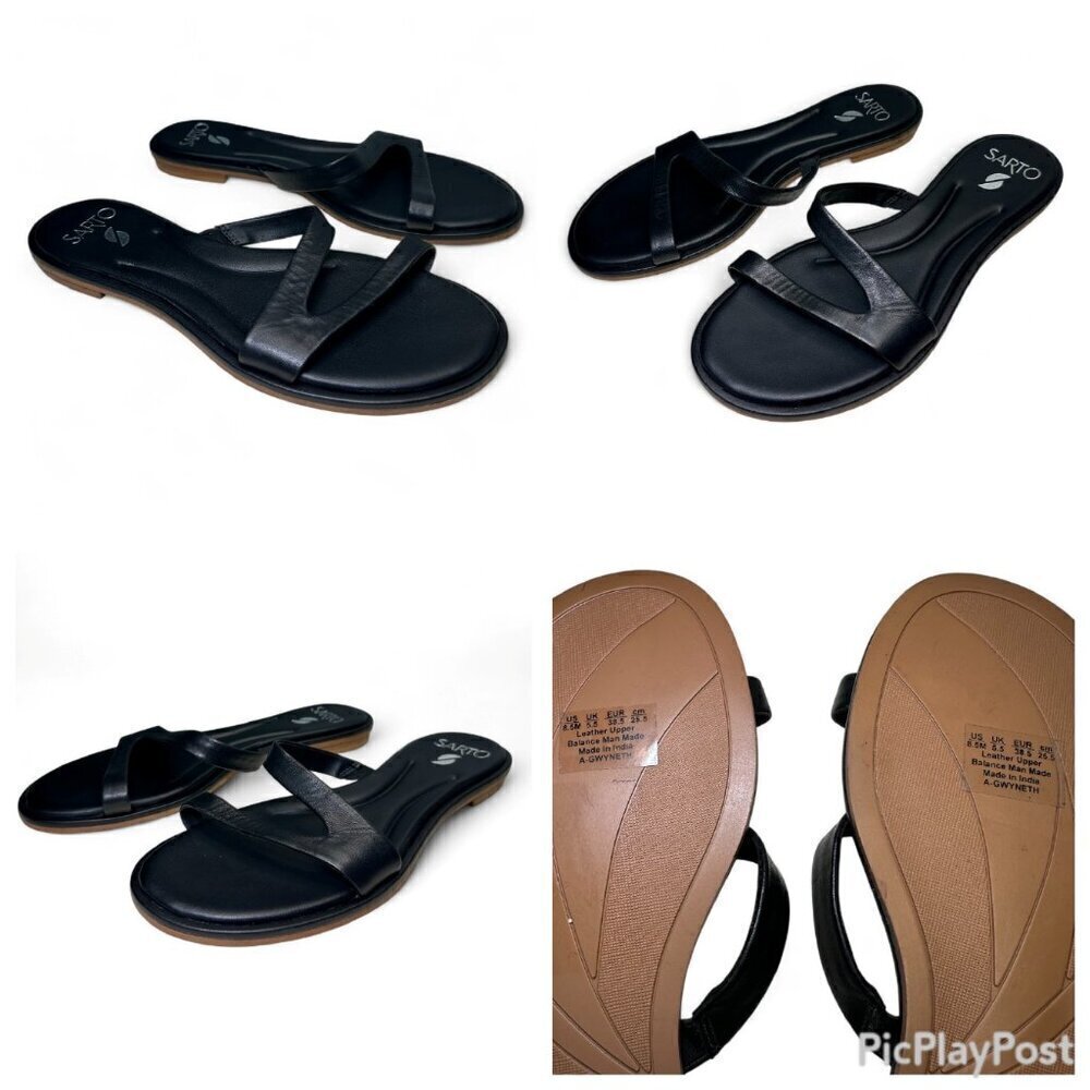 SARTO Women's Black Gwyneth Slide Sandals, Size 8.5 M, NWOB - Picture 12 of 12